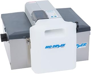 Thermaco Big Dipper W-200-IS Automatic Commercial Grease Trap Removal Device for Restaurant Dishwasher Sinks, 47-Pound Grease Capacity, Stainless Steel, 115v