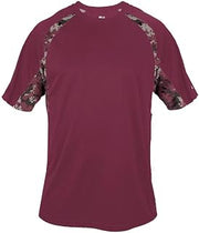 2140 Badger Youth Digital Hook Tee - Maroon/ Maroon Digital - Medium
