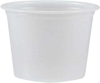 DART Solo Polystyrene Portion Cups, 1-ounce Medicine Souffle Cups, Translucent, Carton of 2,500