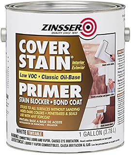 Zinsser 4-Pack of 1 gal 271448 White Cover-Stain Oil-Based Stain Block Primer (SCAQMD)