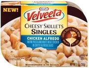 Kraft Velveeta Chicken Alfredo Cheesy Skillets Singles Microwave Dinner 9 oz (Pack of 6)