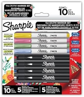 Sharpie Chisel Tip Assorted Creative Markers, 10-Pack