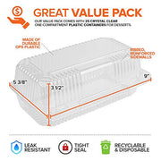 Stock Your Home 9" x 5" - 25 Count / Clear / 158.75 cubic_inches Serving Trays