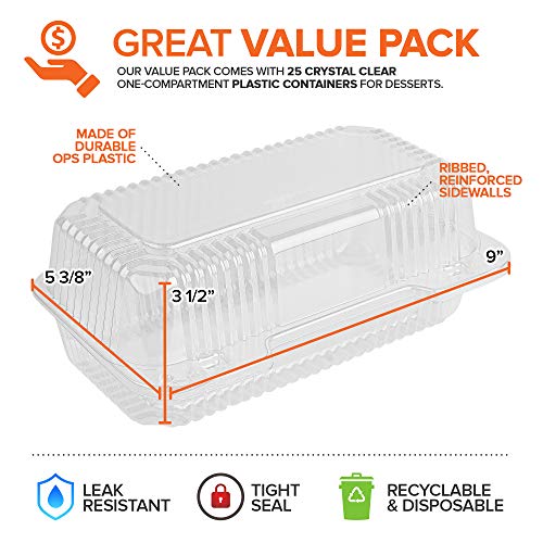 Stock Your Home 9" x 5" - 25 Count / Clear / 158.75 cubic_inches Serving Trays