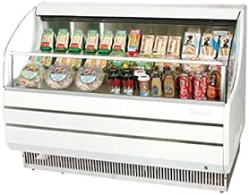 TOM50S 50 Open Display Merchandiser with Modern Design Environmental Friendly Refrigeration System Glass Sides Anti-Rust Coating High Density PU Insulation and Improved Air Flow: White