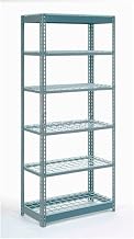 Global Industrial Heavy Duty Shelving 36" W x 12" D x 72" H with 6 Shelves, Wire Deck, Gray