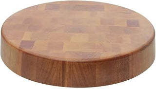 HUBERT Display Riser Round Melamine and Bamboo -12" Dia x 2" H