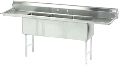 Advance Tabco FC-3-2030-24RL 20" x 30" 3 Compartment Sink