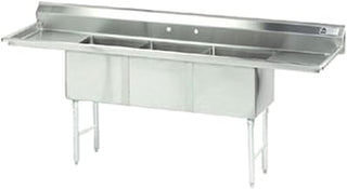 Advance Tabco FC-3-2030-24RL 20" x 30" 3 Compartment Sink