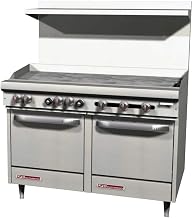 Southbend S48EE-4T S-Series 48" Gas Restaurant Range w/ 48" Thermostatic Griddle & (2) Space Saver Ovens