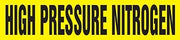 Accuform RPK411SSD Self-Stick "HIGH Pressure NITROGEN" Pipe Marker for 2-1/2" to 6" OD Pipe, Black on Yellow, 2-1/2" H x 12" W