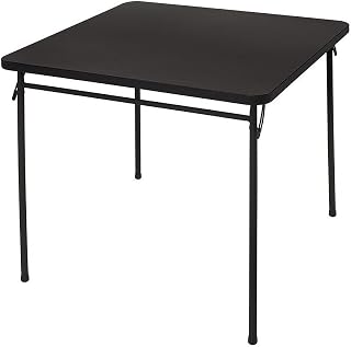 Cosco 14-619-BLK1 Black Square Folding Table 34"x34"