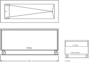 72" Open Base Iced Cold Food Table