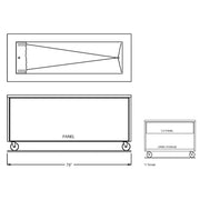 72" Open Base Iced Cold Food Table by Randell – Stainless-steel, Model RAN IC-5S