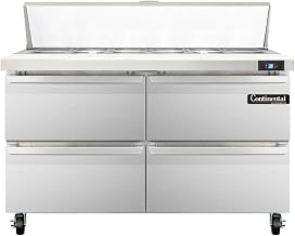 SW48-12-D Sandwich Unit, 48" W, With 12 Pan Top Openings & Four Drawers