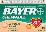 Bayer Orange Chewable Aspirin - 36 Packs of 36