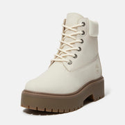 Women's Stone Street 6 Inch Lace Up Waterproof Boot by Timberland – 5.5, Leather, Natural Nubuck