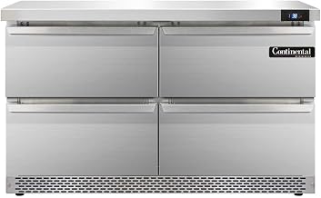 SW48-FB-D Two Section Work Top Refrigerator 48" W, Front Breathing & Four Drawers