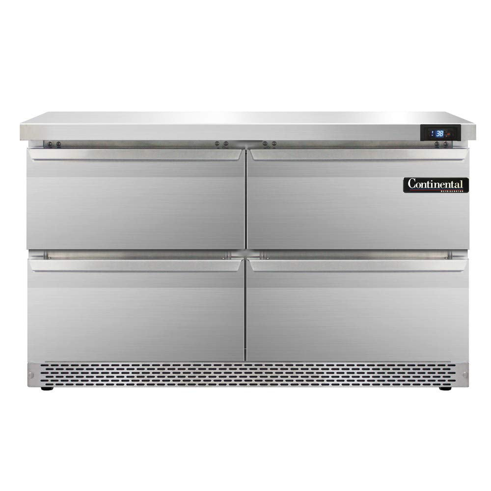 Two Section Work Top Refrigerator 48" W by Continental Refrigerator – Model SW48-FB-D