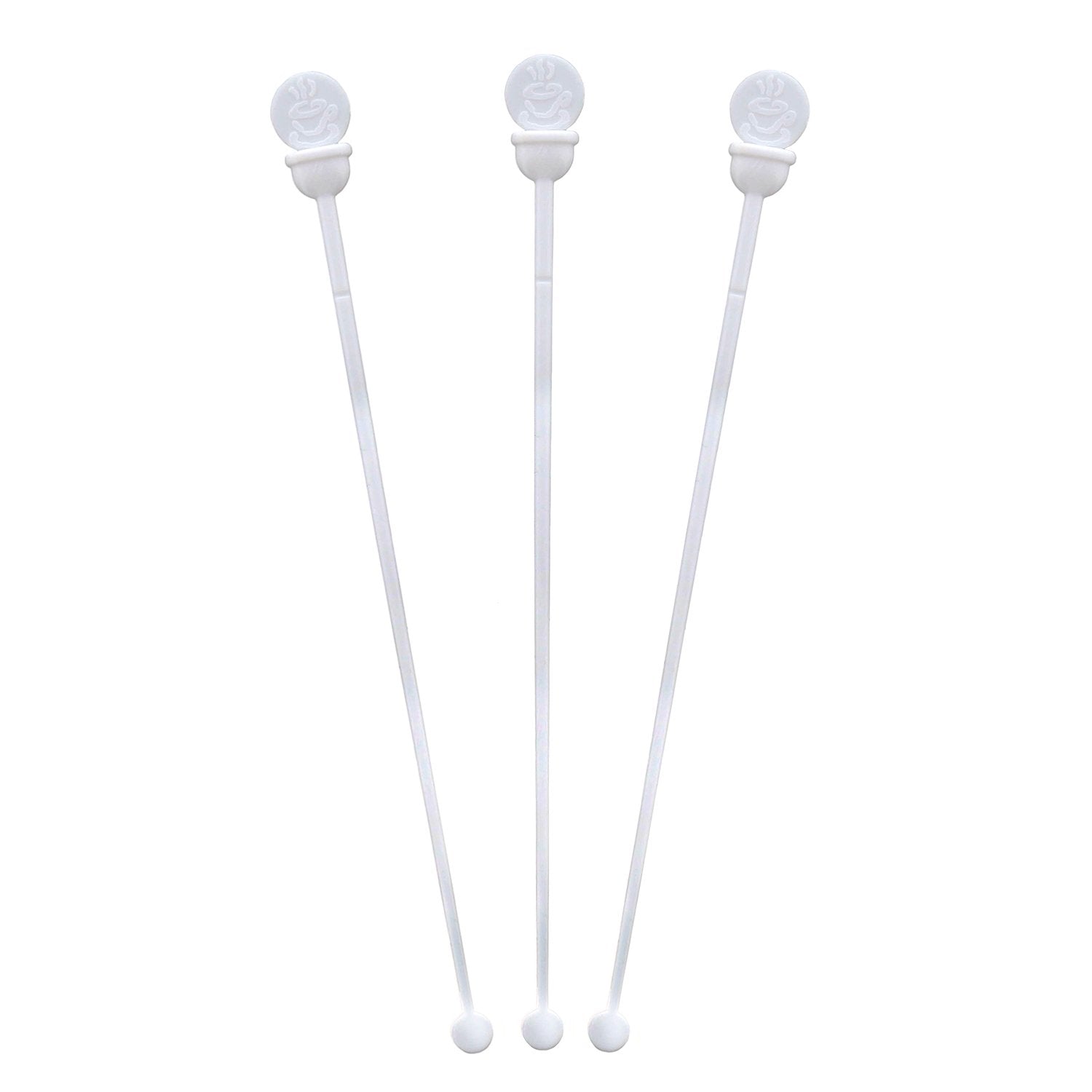 4.75" White Stir N Plug Beverage Plug Coffee Stoppers & Coffee Stirrers for Disposable Lids, Case of 2000