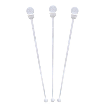 4.75" White Stir N Plug Beverage Plug Coffee Stoppers & Coffee Stirrers for Disposable Lids, Case of 2000