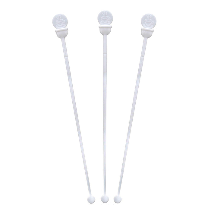 4.75" White Stir N Plug Beverage Plug Coffee Stoppers & Coffee Stirrers for Disposable Lids, Case of 2000