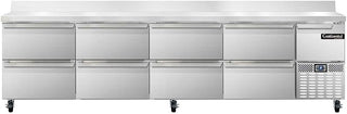 CRA118-BS-D Refrigerated Base Worktop Unit, 118" W, With Backsplash & Drawers