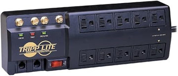 TRIPP LITE Super 10 + Tel Strip 10Outlet 10Ft-Cord with Tel 50K-Ins 2300J