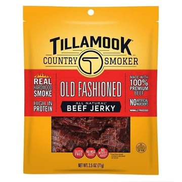 Old Fashioned All Natural Beef Jerky by TILLAMOOK COUNTRY SMOKER – 2.5 Ounce (Pack of 12), Pack of 12