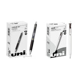 Black Retractable Gel Pens 12 Pack with Micro Points by Uni-Ball – Plastic, Purple