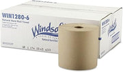 WINDSOFT 12806 Hardwound Roll Towels, 8-Inch x 800 ft, Natural, 6 Rolls/Carton (WIN12806)