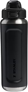 STANLEY 1913 Wellspring Bottle 0.7L - Black | Cold For 12 Hours - Iced For 40 Hours - Leakproof - BPA-Free - Dishwasher Safe