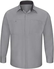Red Kap Men's Long Sleeve Performance Plus Shop Shirt with Oilblok Technology