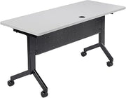 Global Industrial Flip-Top Training Table, 60" x 24", Gray