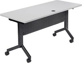 Global Industrial Flip-Top Training Table, 60" x 24", Gray