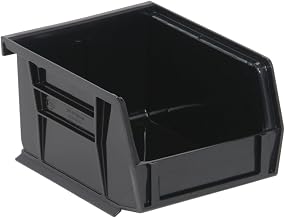 Quantum QUS210 Plastic Storage Stacking Ultra Bin, 5-Inch by 4-Inch by 3-Inch, Black Conductive, Case of 24