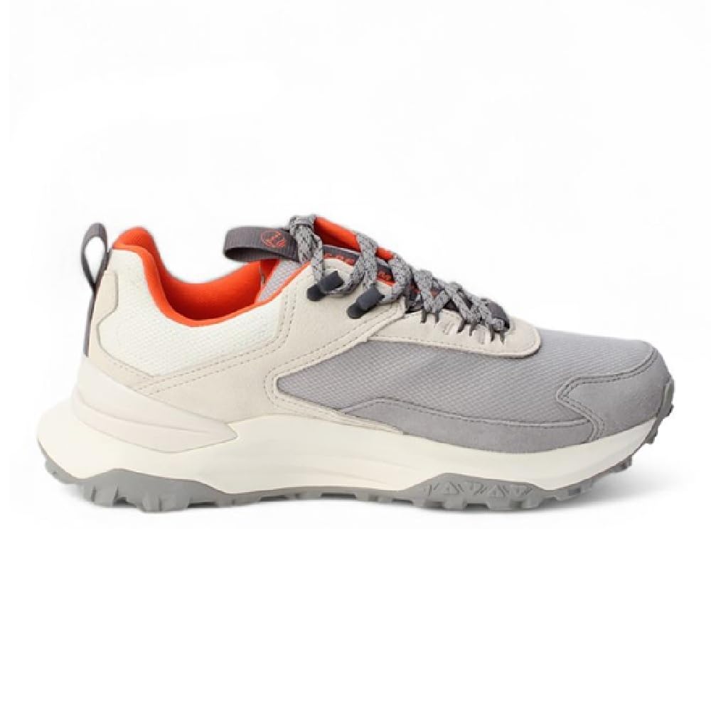 Men's Motion Access Low Lace-Up Waterproof Sneaker by Timberland – 7.5, Leather, Light Grey Mesh
