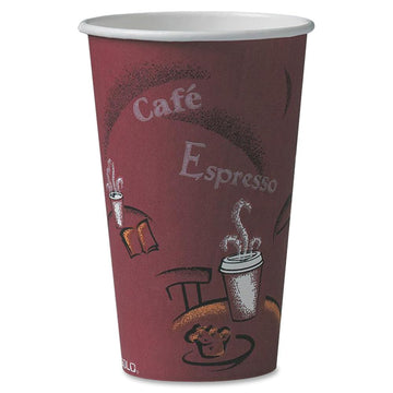 Hot Drink Polylined Paper Cups in Maroon