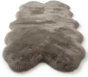 Woolous Sheepskin Rug 4 x 6 ft, Real New Zealand Lambskin, Mushroom, 4 Pelt