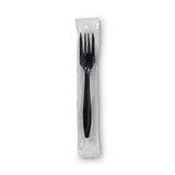 Dixie Individually Wrapped 6" Heavy-Weight Polypropylene Plastic Fork by GP PRO (Georgia-Pacific) – Heavy-Weight (1,000 Count), Polypropylene, Black, Pack of 1000, Model PFH53C