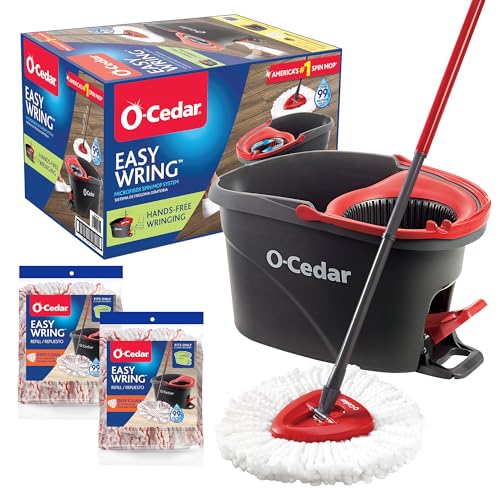 O-Cedar Easywring Spin Mop & Bucket + 2 Deep Clean Refills / 1 Mops & Bucket Sets