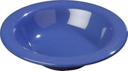 Carlisle FoodService Products Sierrus Reusable Plastic Bowl with Rim for Buffets, Restaurants, and Home, Melamine, 8 Ounces, Ocean Blue, (Pack of 48)