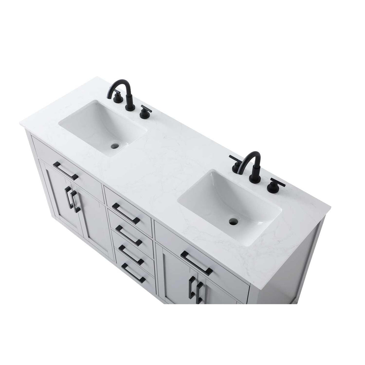 Alden Bathroom Vanity Grey by Lighting Design – Wood, Grey, Model VF29760DGR