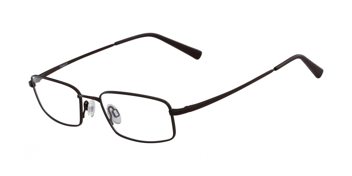 Brown 54/18/145 MAN Eyewear Frame by Flexon – 54/18/145, Plastic, Brown, Model FLHE600 N