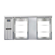 BBC69-SS-GD-PT Two Section Glass Door Refrigerated Pass-Thru Back Bar Cooler by Continental Refrigerator – 26.0 cubic_feet
