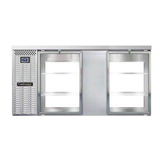 BBC69-SS-GD-PT Two Section Glass Door Refrigerated Pass-Thru Back Bar Cooler by Continental Refrigerator – 26.0 cubic_feet