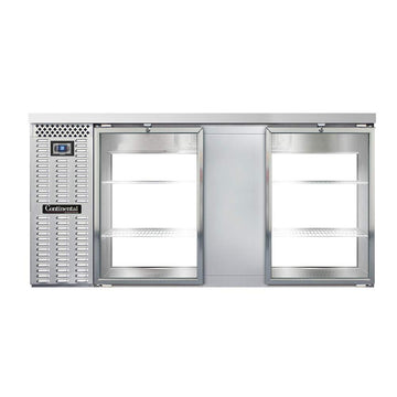 BBC69-SS-GD-PT Two Section Glass Door Refrigerated Pass-Thru Back Bar Cooler by Continental Refrigerator – 26.0 cubic_feet
