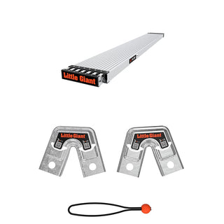 Ladder Systems 11915 9-15 ft Telescoping Plank with Trestle Bracket 26999 Trestle Bracket by Little Giant – 9'-15' Ft., Aluminum
