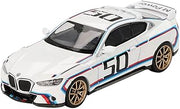 MINI GT 3.0 CSL #50 White with Blue and Red Stripes and Gold Wheels Limited Edition 1/64 Diecast Model Car MGT00863