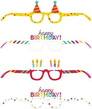 Creative Converting Happy Birthday Paper Glasses 6 Per Pack
